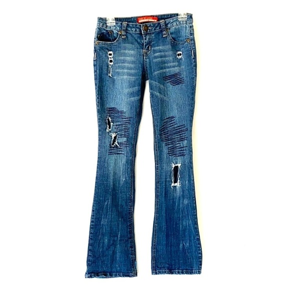 Zane Di Jeans Sz 7 or Adult size 2. Patched Denim. - Picture 1 of 8